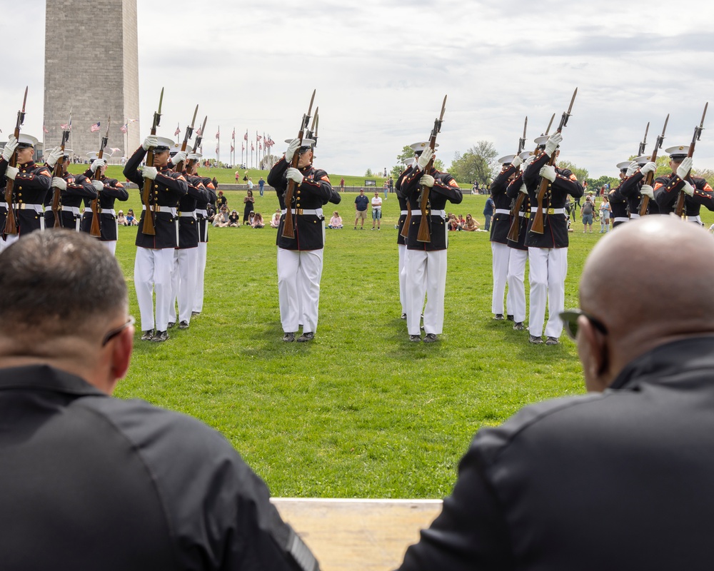 Marines Take Drill Exhibition