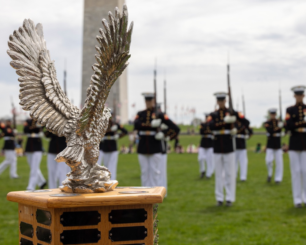 Marines Take Drill Exhibition