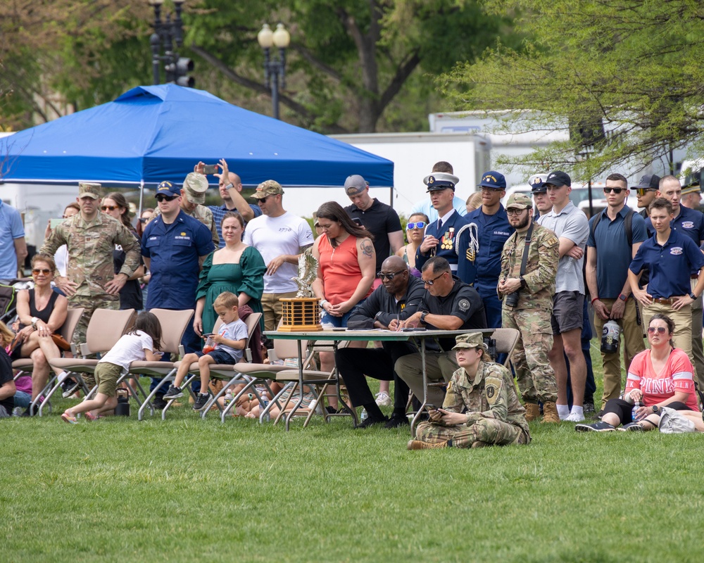 Marines Take Drill Exhibition