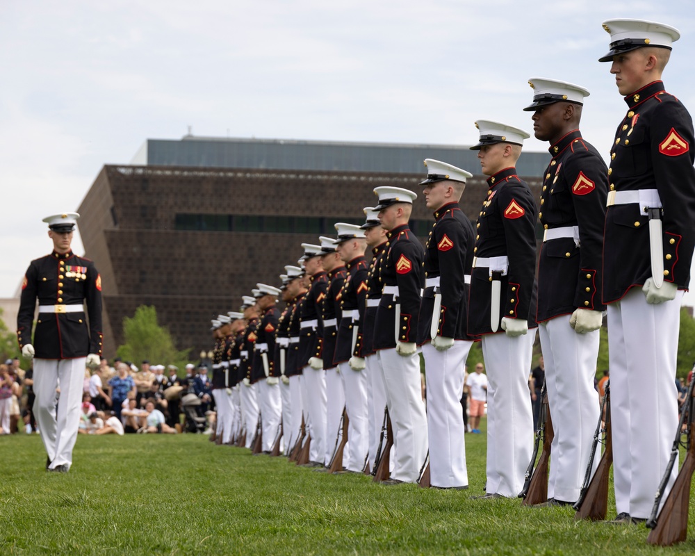 Marines Take Drill Exhibition