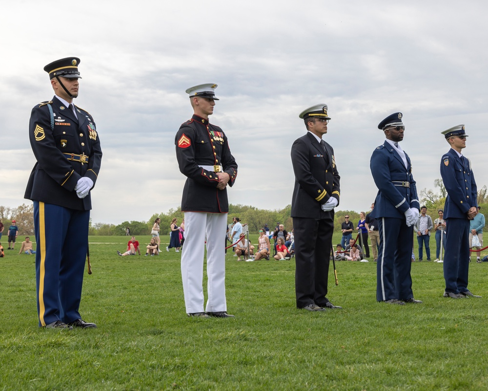 Marines Take Drill Exhibition