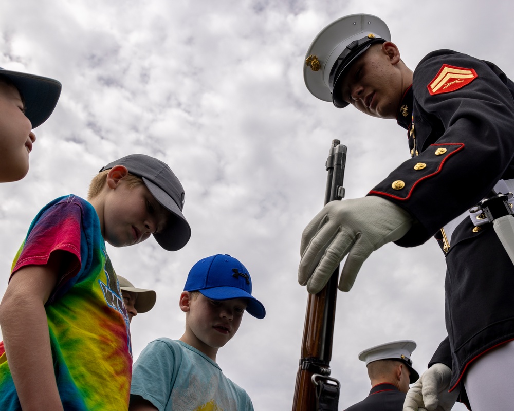 Marines Take Drill Exhibition