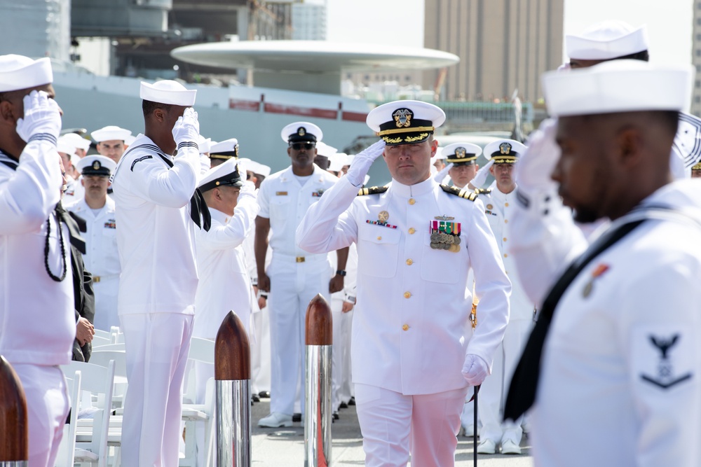 Spruance Holds Change of Command Ceremony