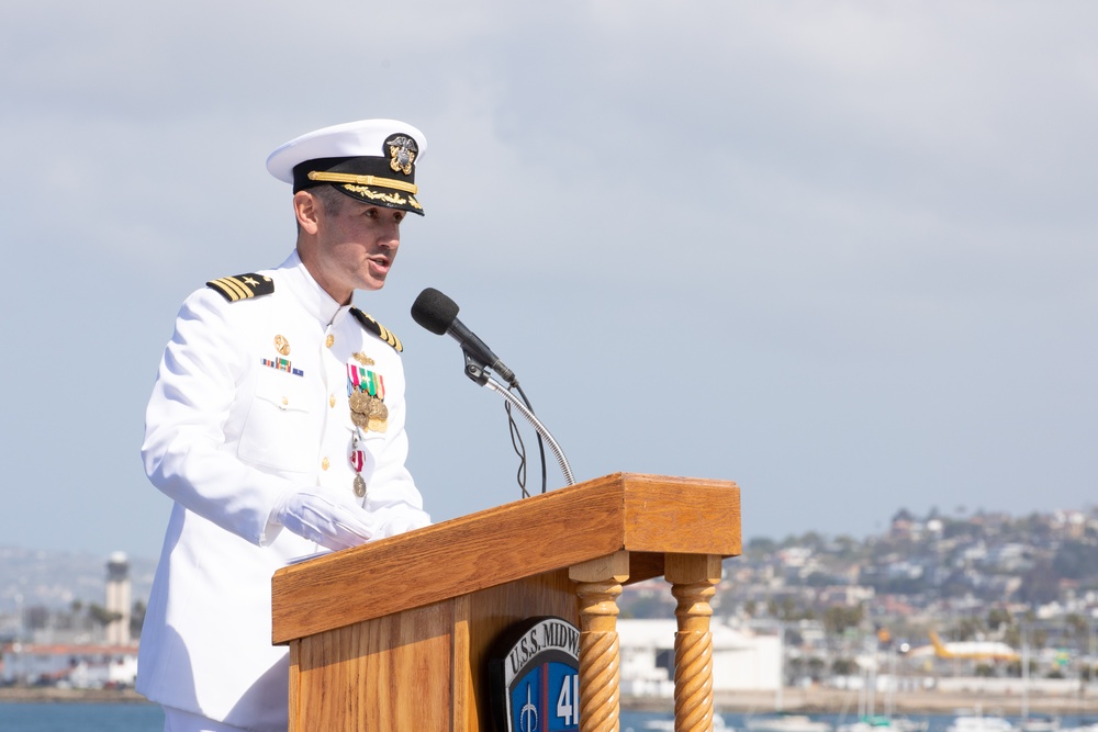 Spruance Holds Change of Command Ceremony