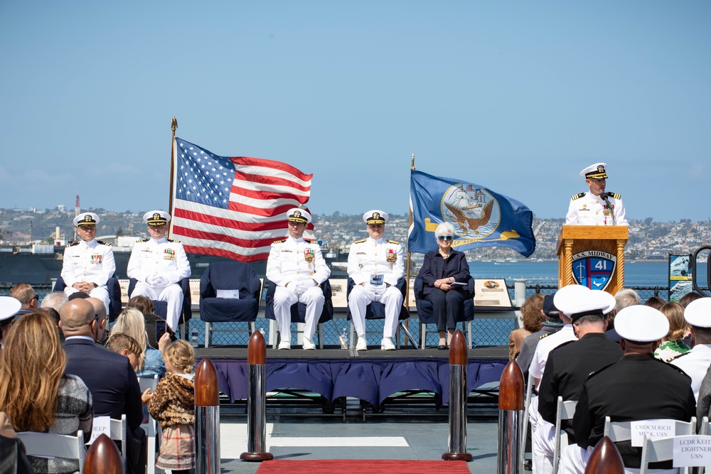 Spruance Holds Change of Command Ceremony