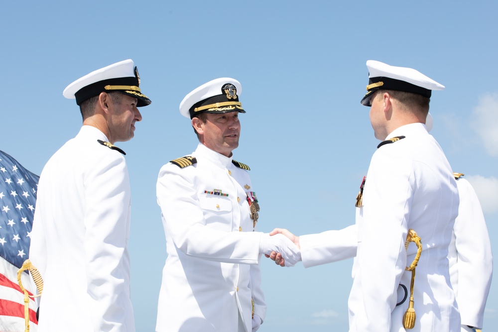 Spruance Holds Change of Command Ceremony