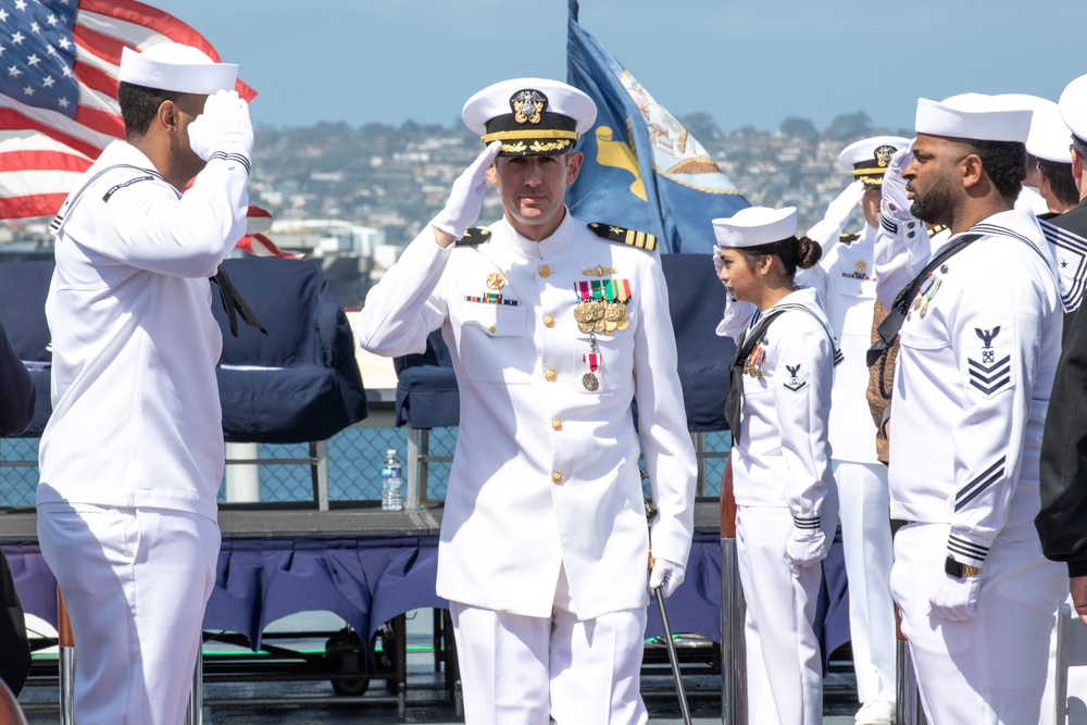 Spruance Holds Change of Command Ceremony