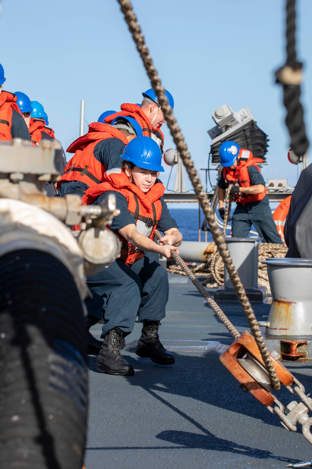 Decatur Replenishment-at-Sea With USNS Carl Brashear