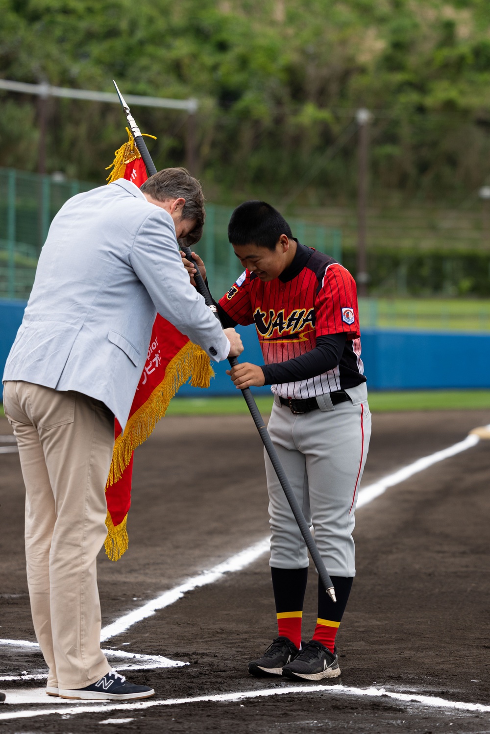 17th Annual Okinawa-American Youth Friendship Baseball Tournament kicks off at Urasoe City Baseball Stadium