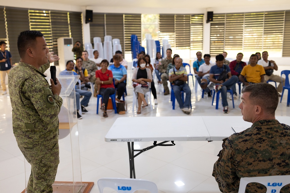 Balikatan 23 | Civil affairs leaders speak at Dipaculao town hall in Aurora, Philippines