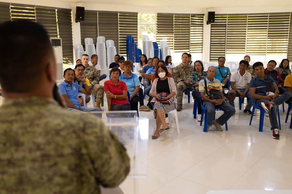 Balikatan 23 | Civil affairs leaders speak at Dipaculao town hall in Aurora, Philippines
