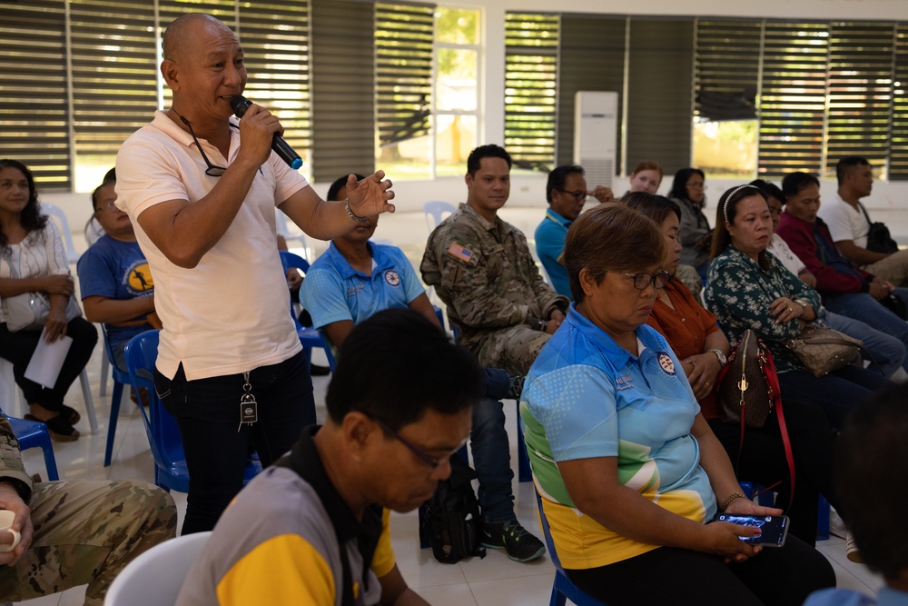 Balikatan 23 | Civil affairs leaders speak at Dipaculao town hall in Aurora, Philippines