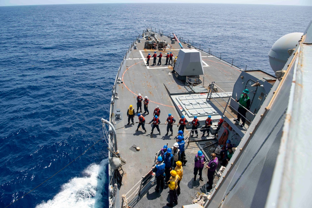 Wayne. E. Meyer Conducts Underway Replenishment