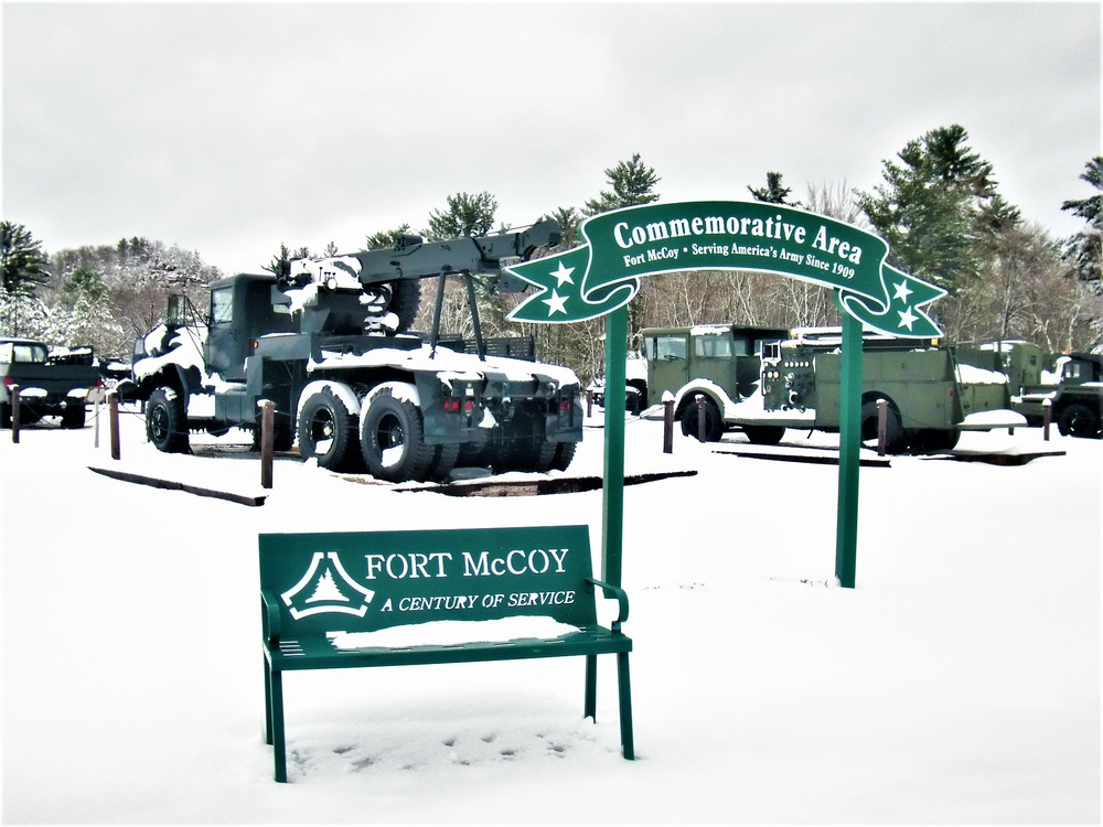 April snow at Fort McCoy's Equipment Park