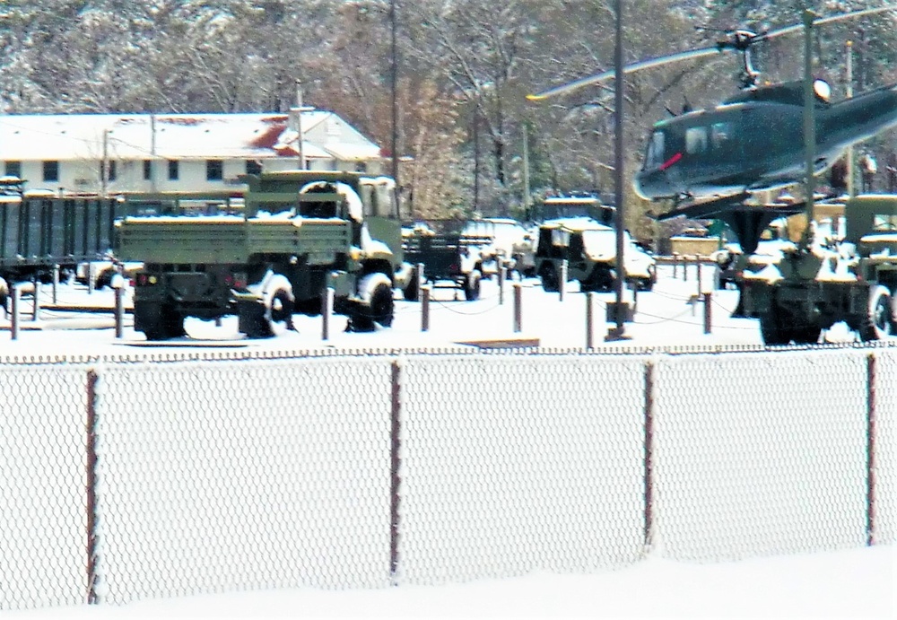 April snow at Fort McCoy's Equipment Park