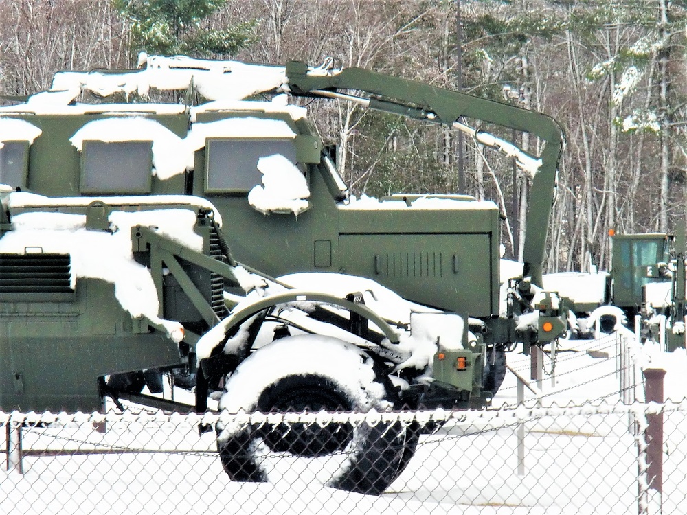 April snow at Fort McCoy's Equipment Park