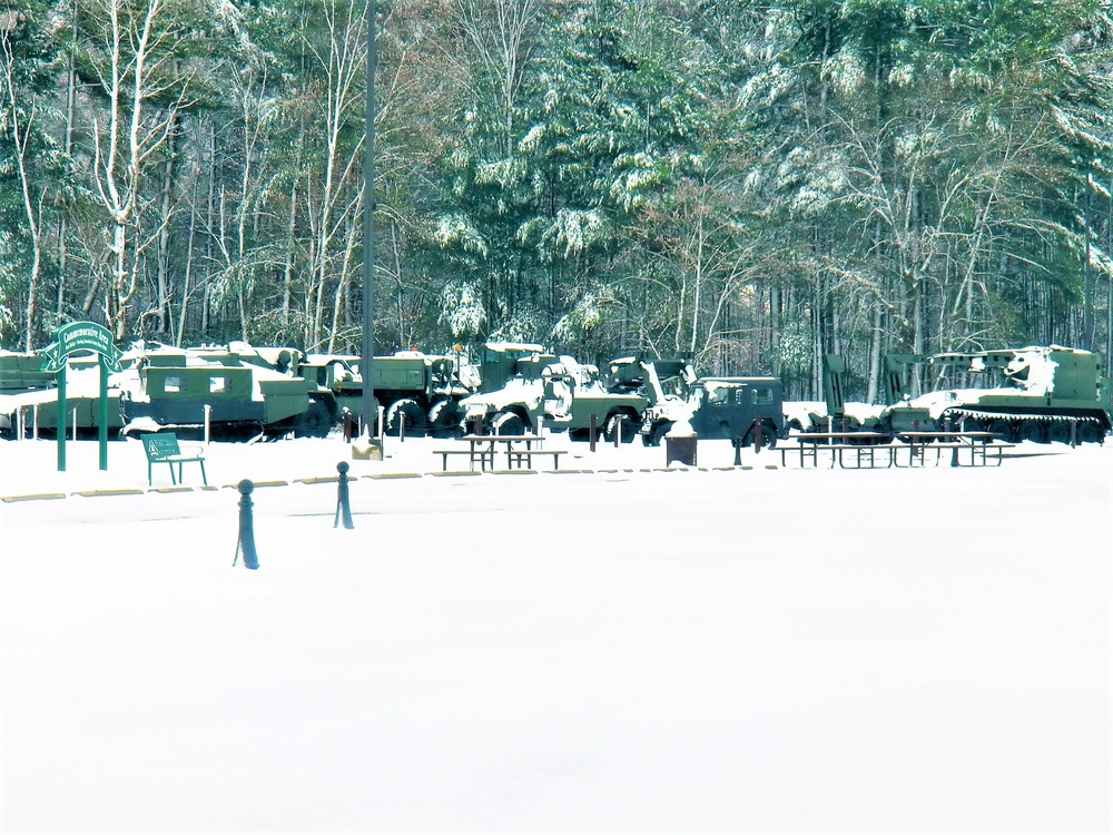 April snow at Fort McCoy's Equipment Park