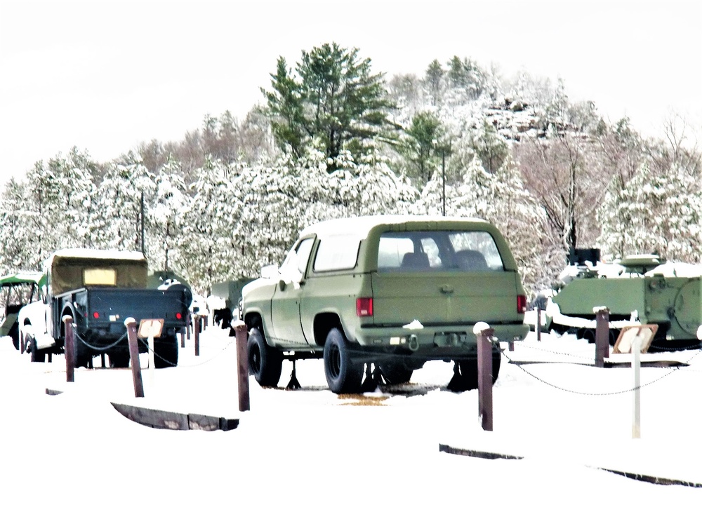 April snow at Fort McCoy's Equipment Park