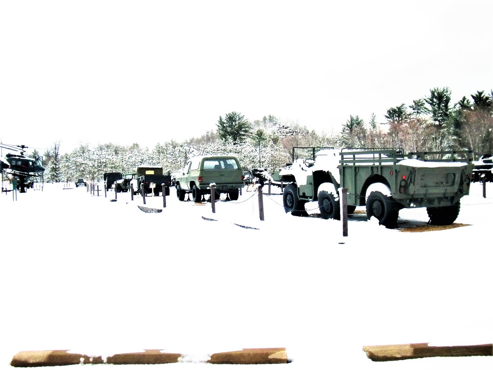 April snow at Fort McCoy's Equipment Park