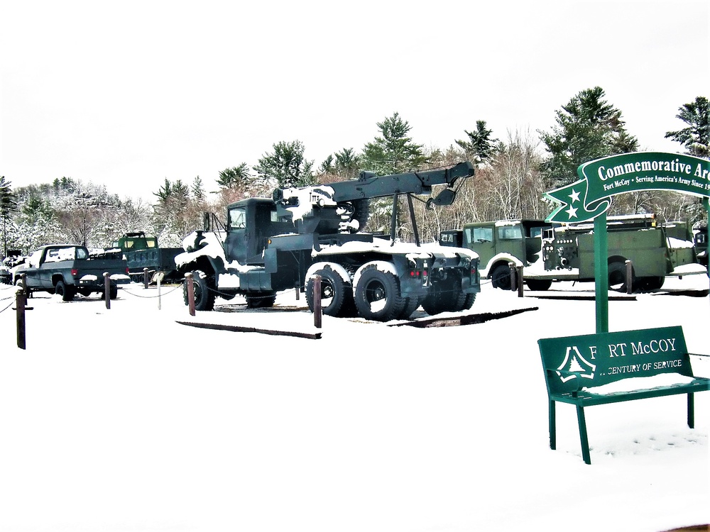 April snow at Fort McCoy's Equipment Park