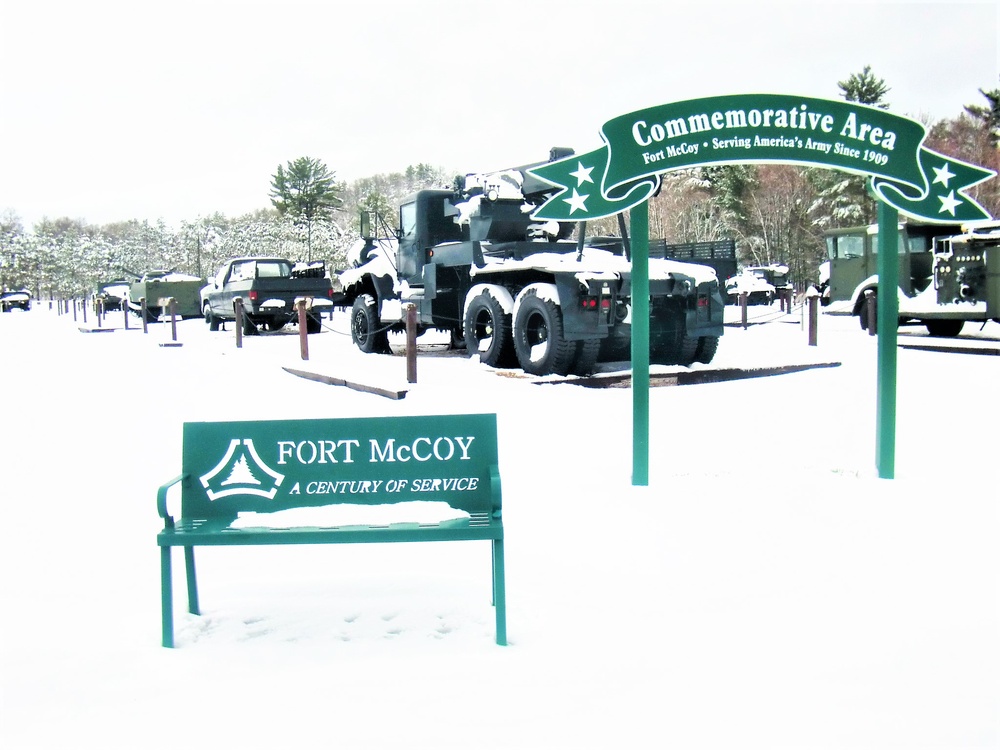 April snow at Fort McCoy's Equipment Park