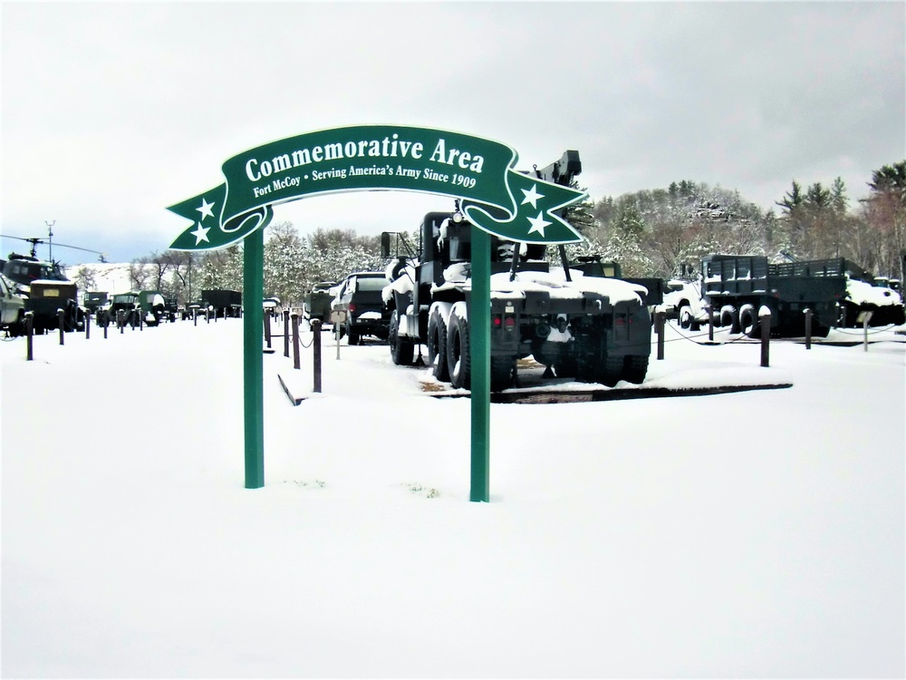 April snow at Fort McCoy's Equipment Park