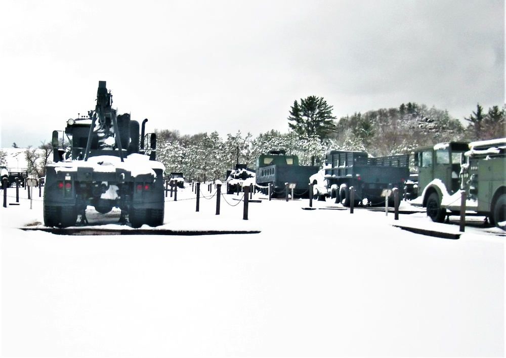 April snow at Fort McCoy's Equipment Park