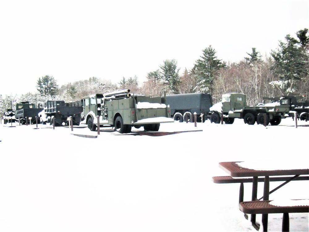 April snow at Fort McCoy's Equipment Park