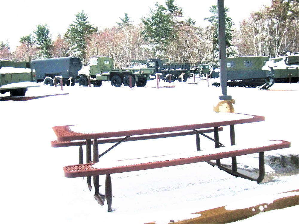 April snow at Fort McCoy's Equipment Park