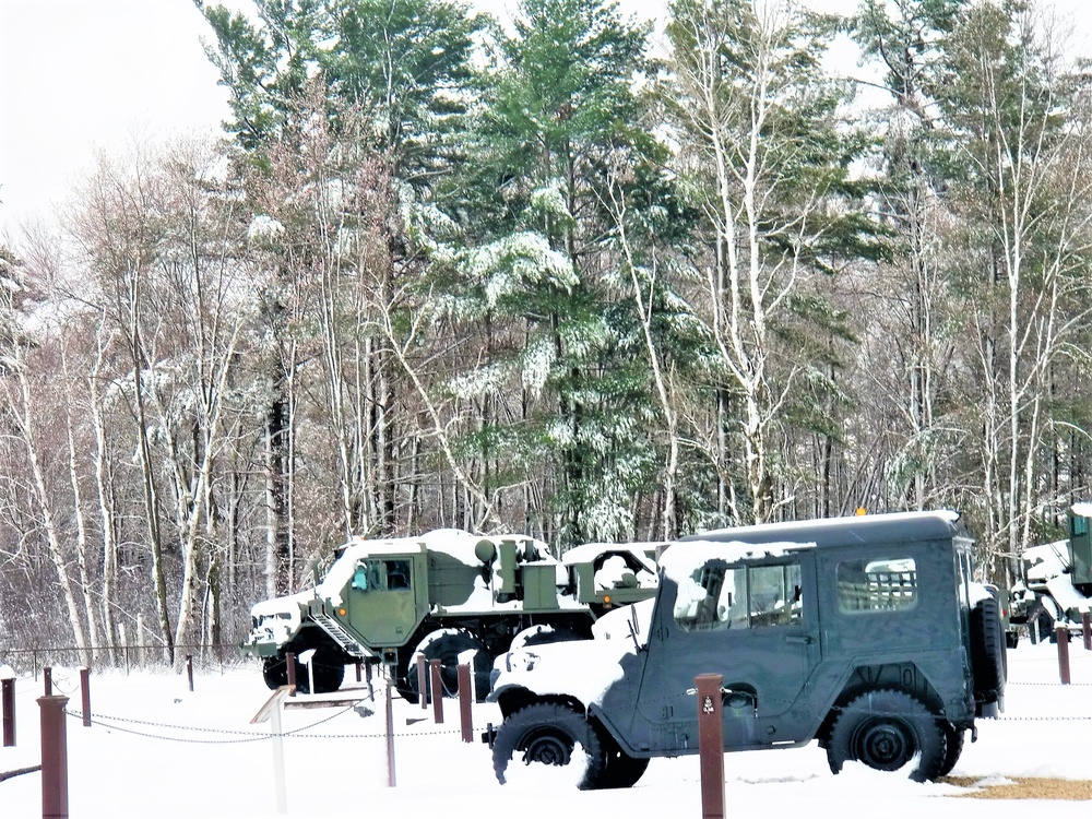 April snow at Fort McCoy's Equipment Park