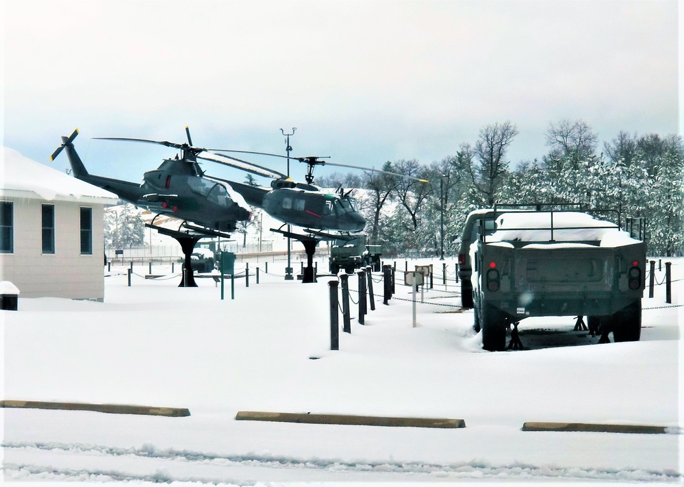 April snow at Fort McCoy's Equipment Park