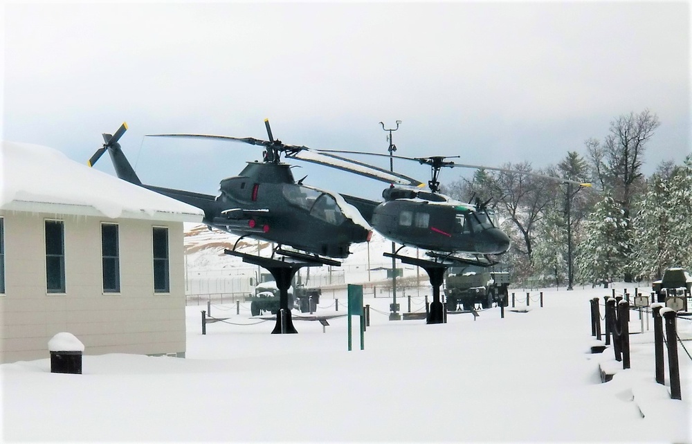 April snow at Fort McCoy's Equipment Park