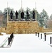 April snow at Fort McCoy's Veterans Memorial Plaza