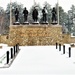 April snow at Fort McCoy's Veterans Memorial Plaza