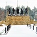 April snow at Fort McCoy's Veterans Memorial Plaza