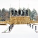 April snow at Fort McCoy's Veterans Memorial Plaza