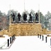 April snow at Fort McCoy's Veterans Memorial Plaza