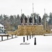 April snow at Fort McCoy's Veterans Memorial Plaza