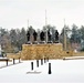 April snow at Fort McCoy's Veterans Memorial Plaza