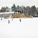 April snow at Fort McCoy's Veterans Memorial Plaza