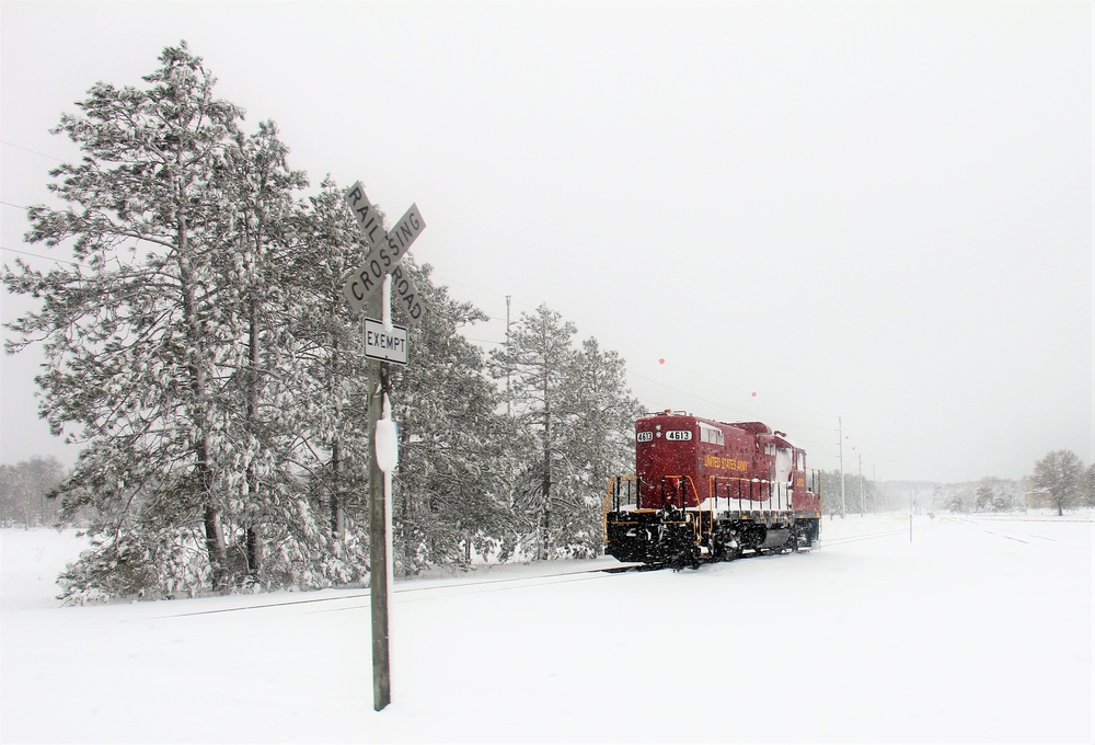 Army locomotive at Fort McCoy