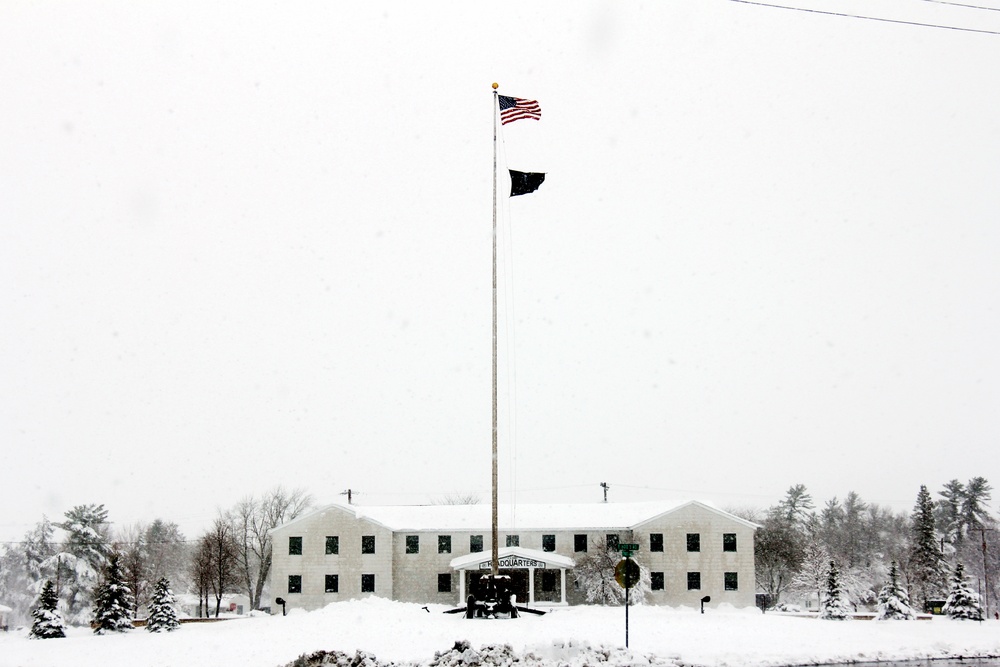 American Flag and Fort McCoy