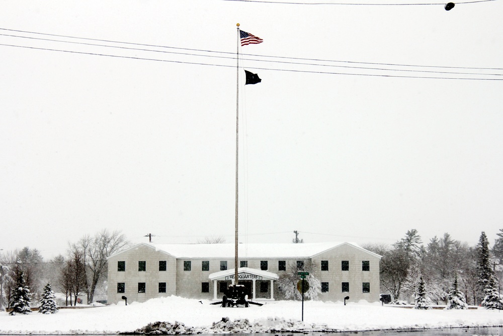 American Flag and Fort McCoy