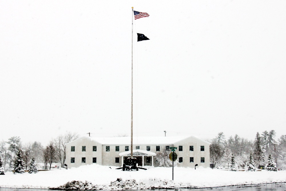 American Flag and Fort McCoy