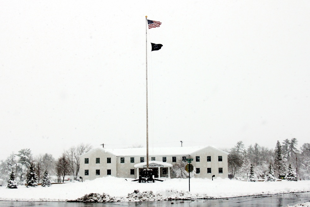 American Flag and Fort McCoy