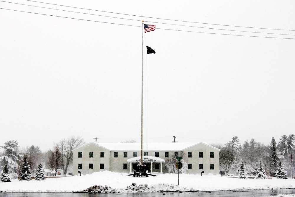 American Flag and Fort McCoy