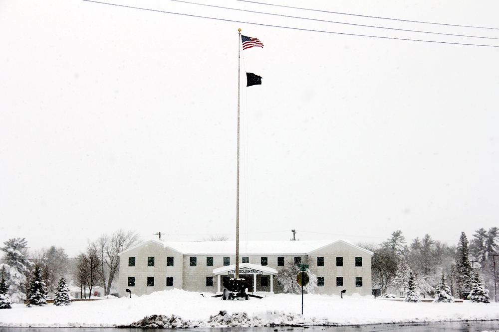 American Flag and Fort McCoy