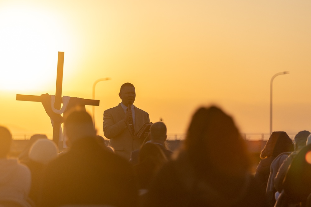 Sunrise Celebrations: Marine Corps Air Station Iwakuni Chapel holds Easter Sunrise Service