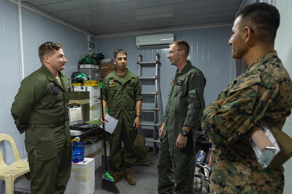 Balikatan 23 | Aviation Combat Element Commanding Officer Visits Flight line