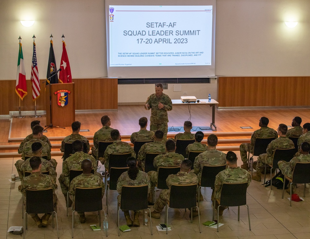 SETAF-AF commanding general speaks at Squad Leader Summit